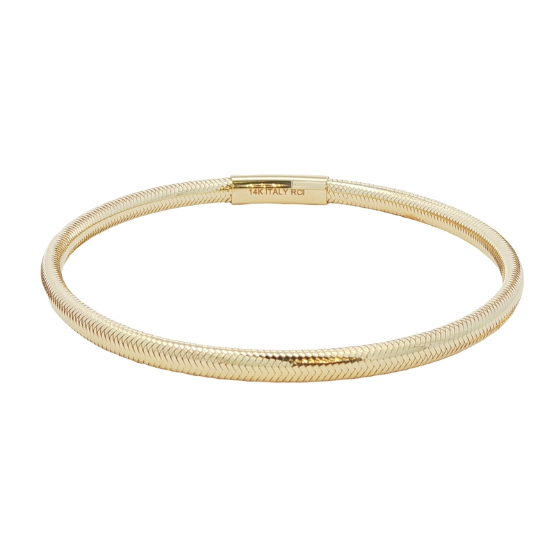 14k Yellow Gold Stretch Bangle Bracelet