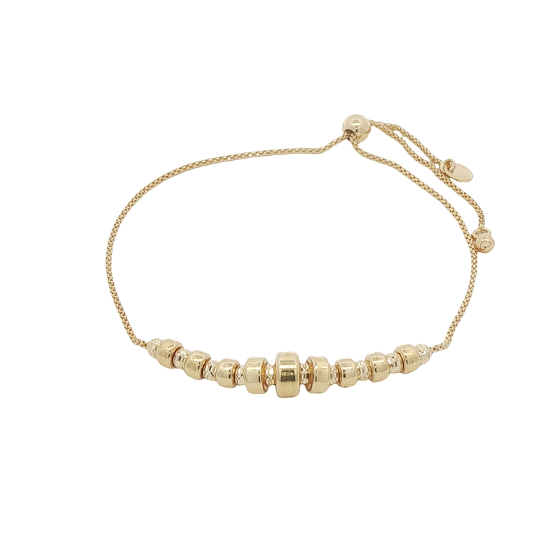 14k Yellow Gold Rondelle Bracelet
