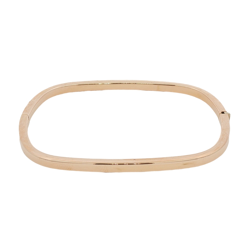 18k Rose Gold Square Bangle Bracelet
