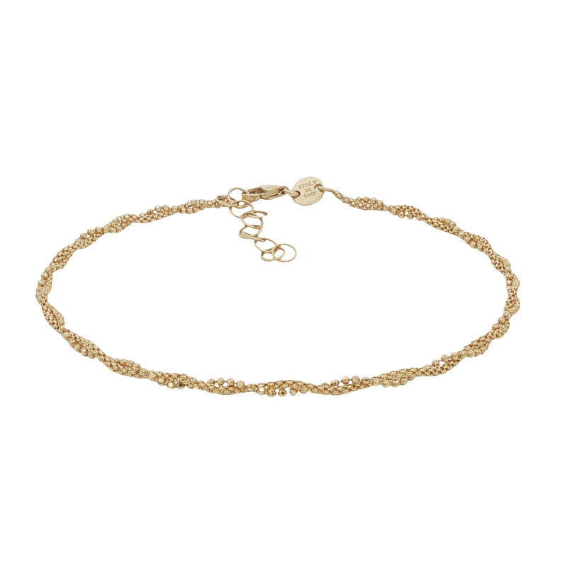 14k Yellow Gold Bead Twist Bracelet