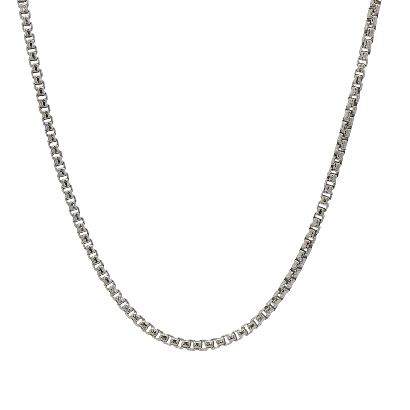 White Sterling Box Chain Length 20