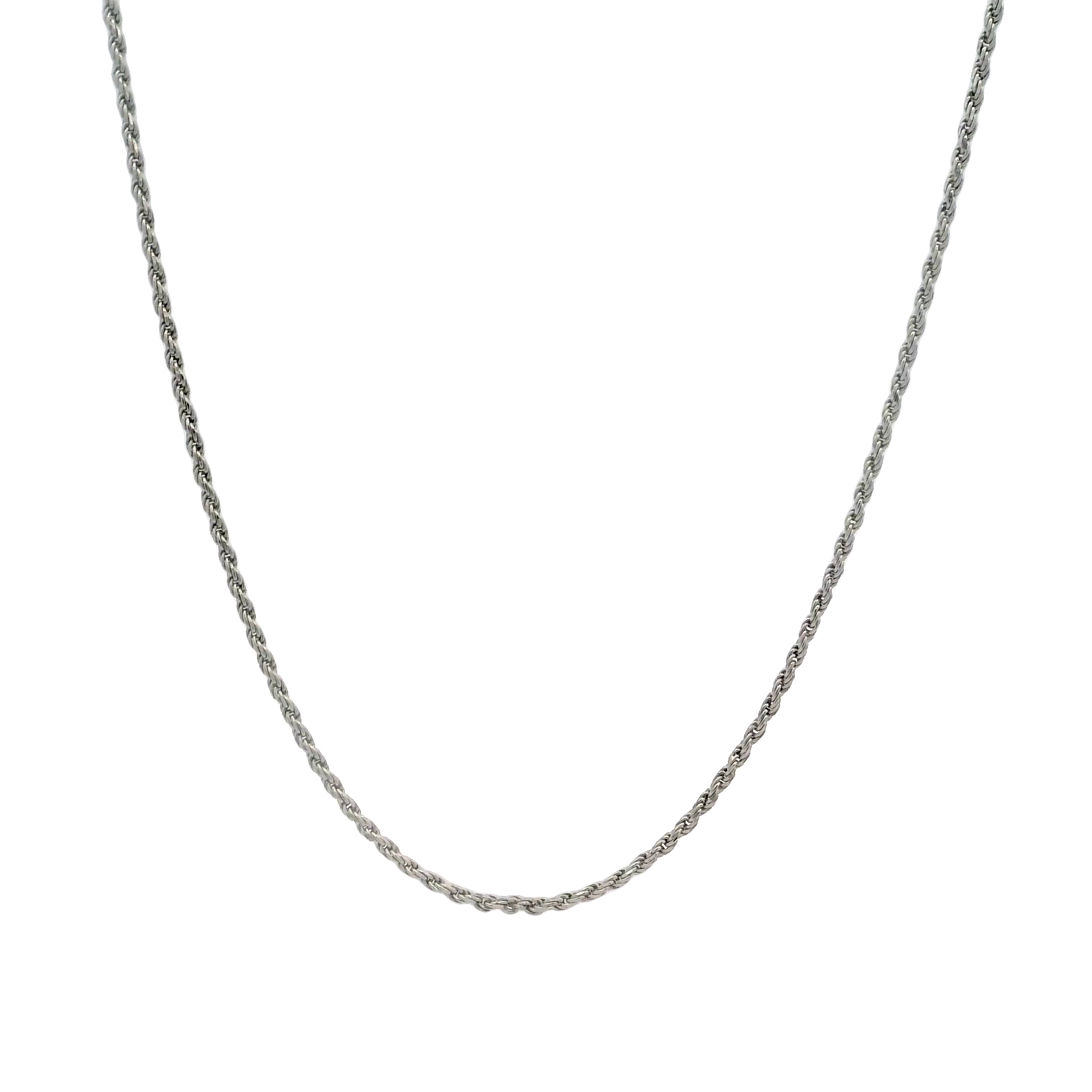 Sterling Silver Rope Chain Necklace
