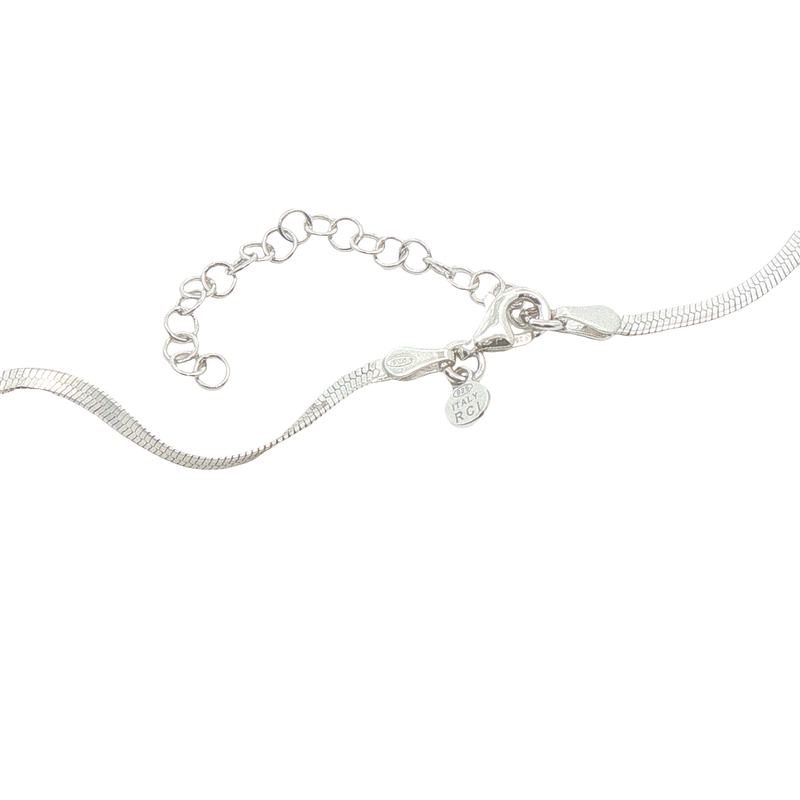 Sterling Silvering Herringbone Bow Necklace