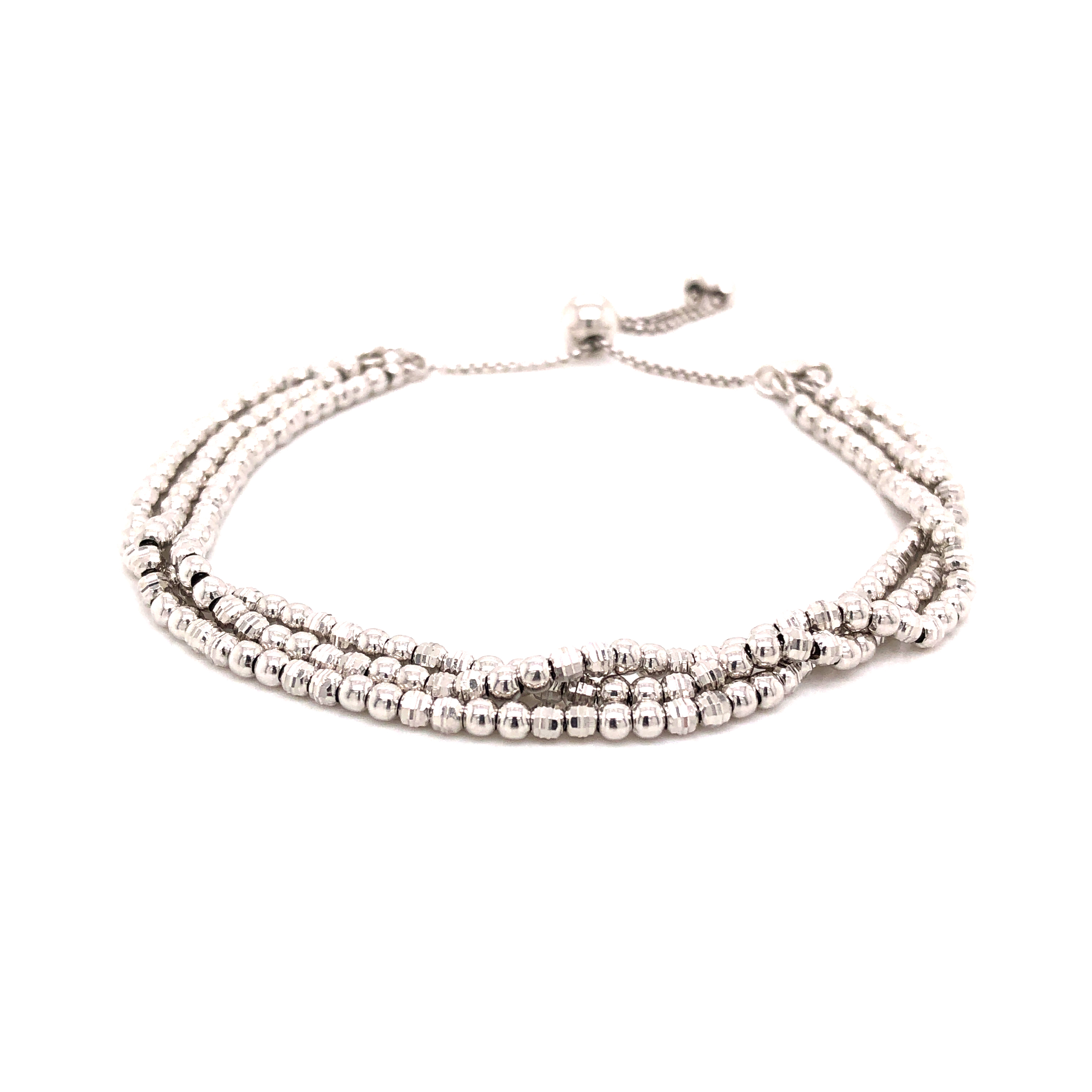 SS Diamond Cut Bead Bracelet