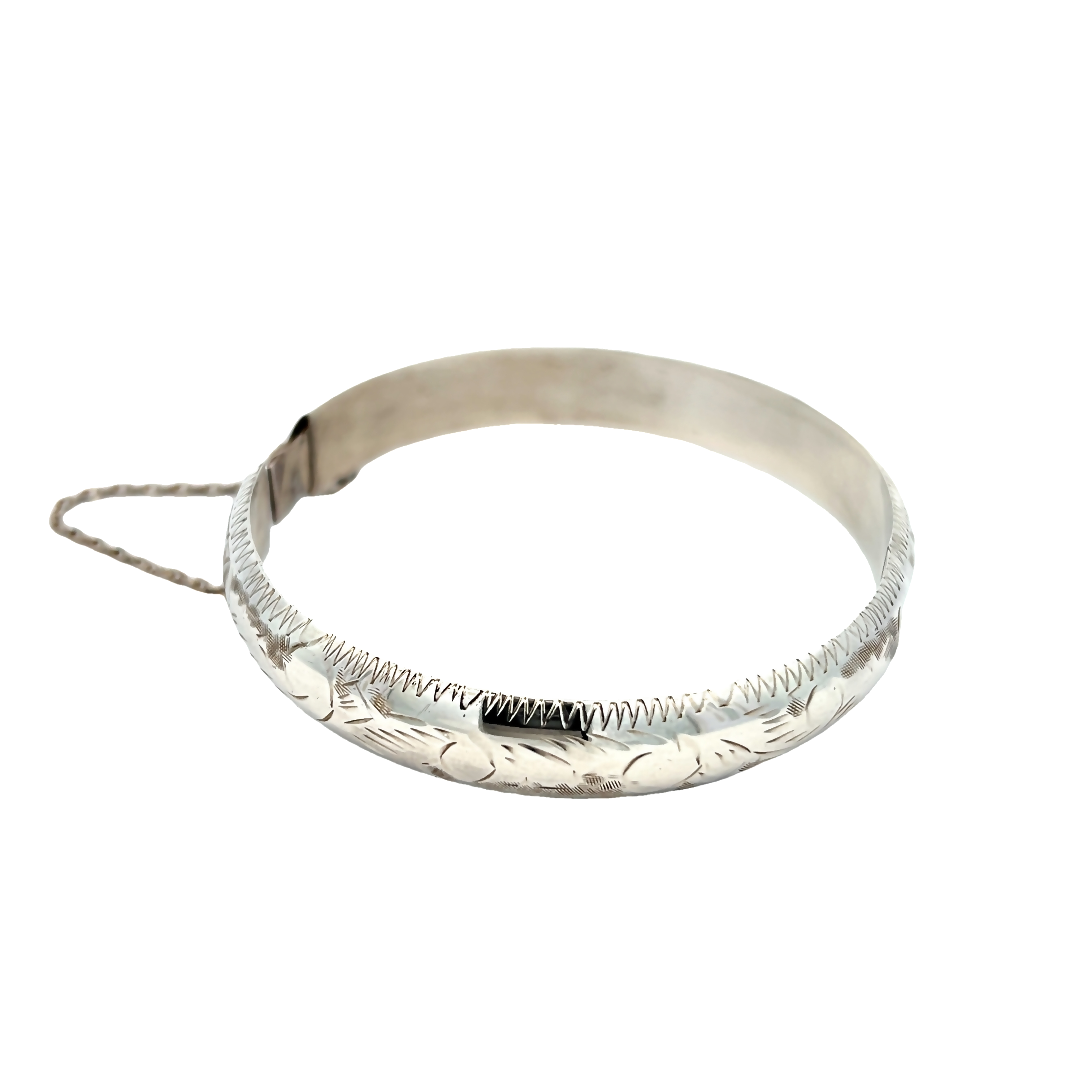 Sterling Engraved Bangle Bracelet