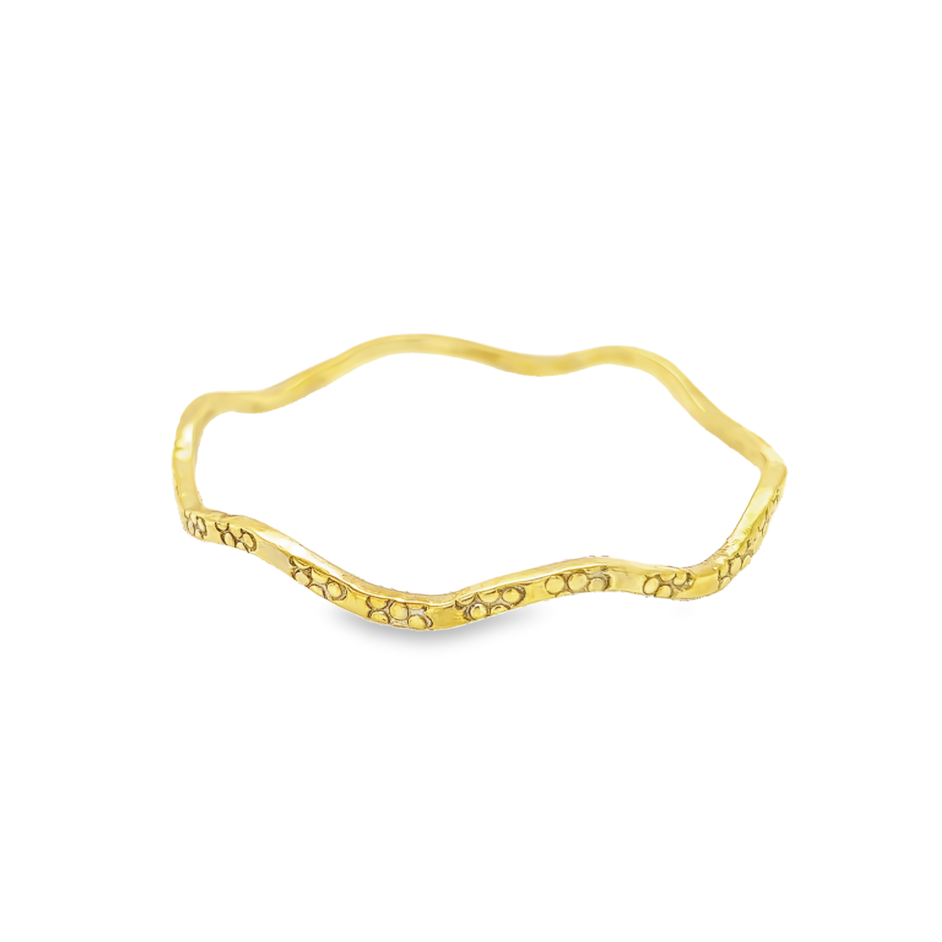 Ladies vermeil wavy bangle.