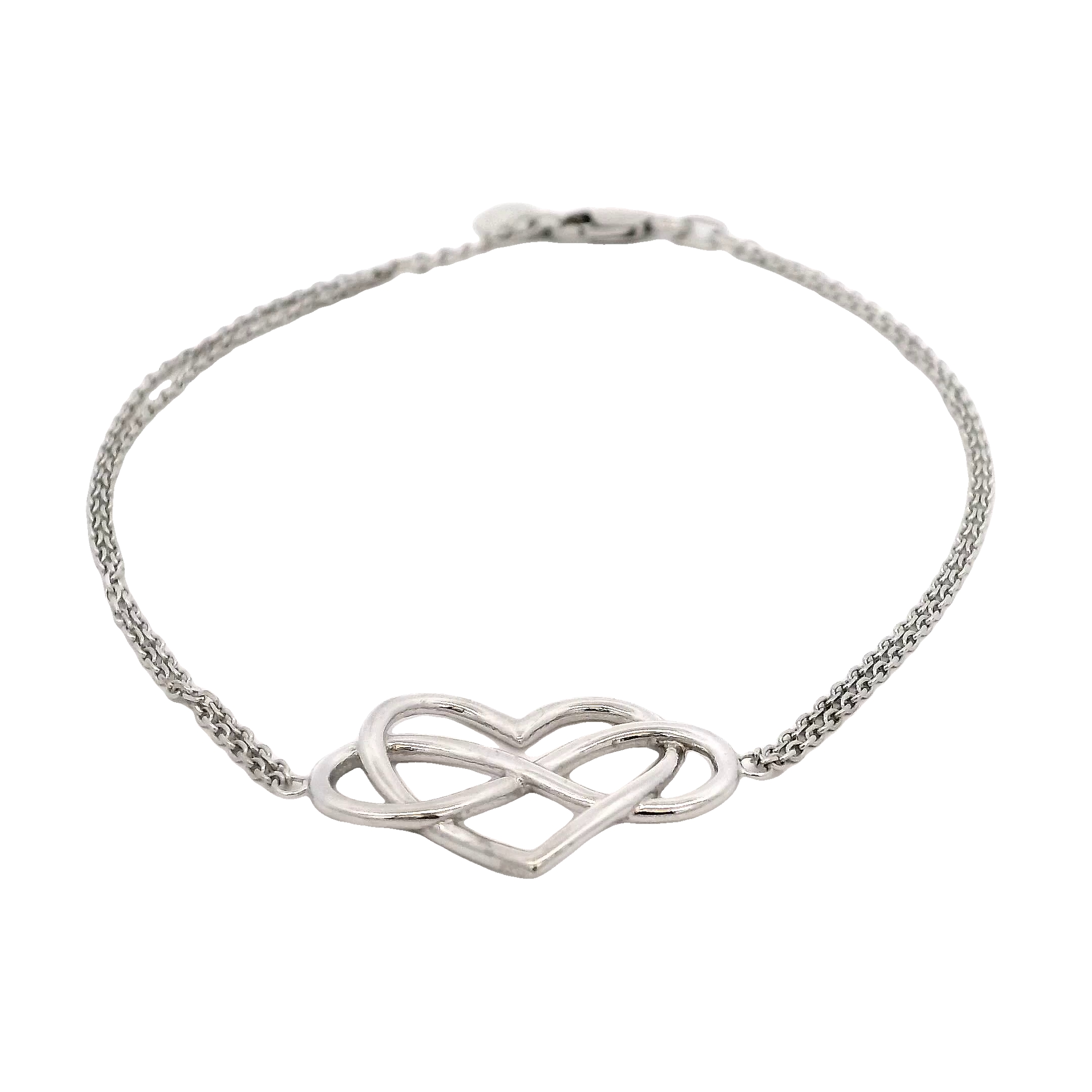 Sterling Silver Infinity And Heart Bracelet