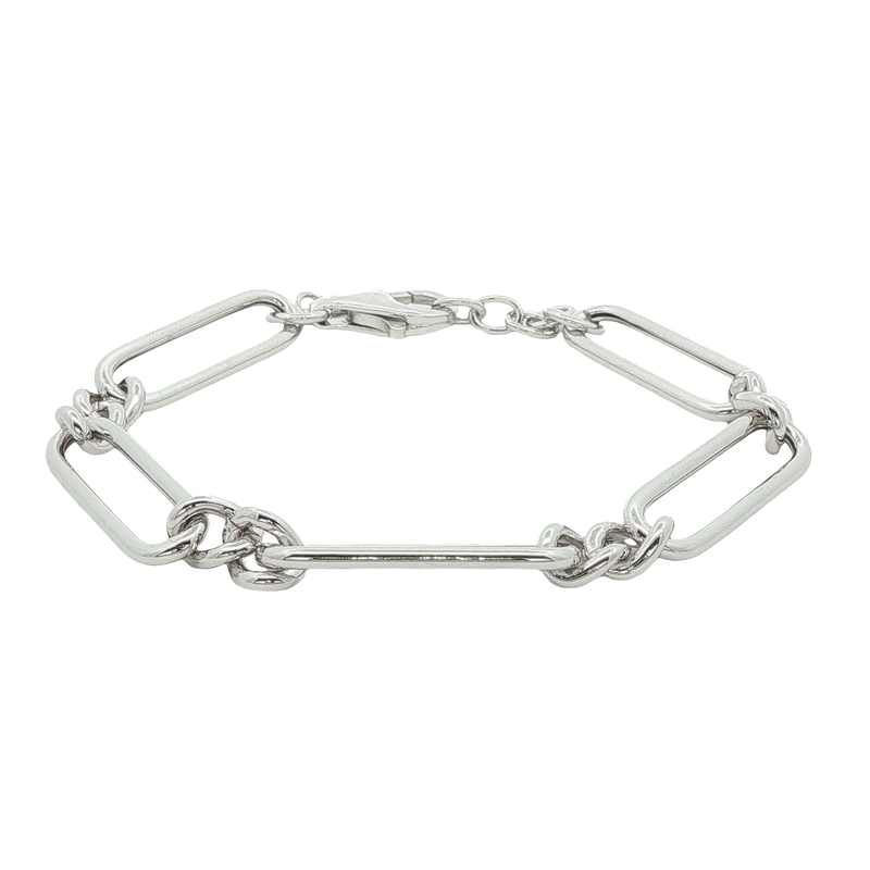 Sterling Silver Paperclip Chain Bracelet