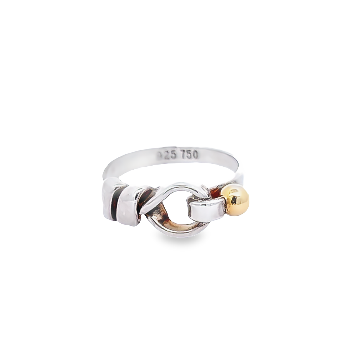Sterling Ring with 18 Karat accent.