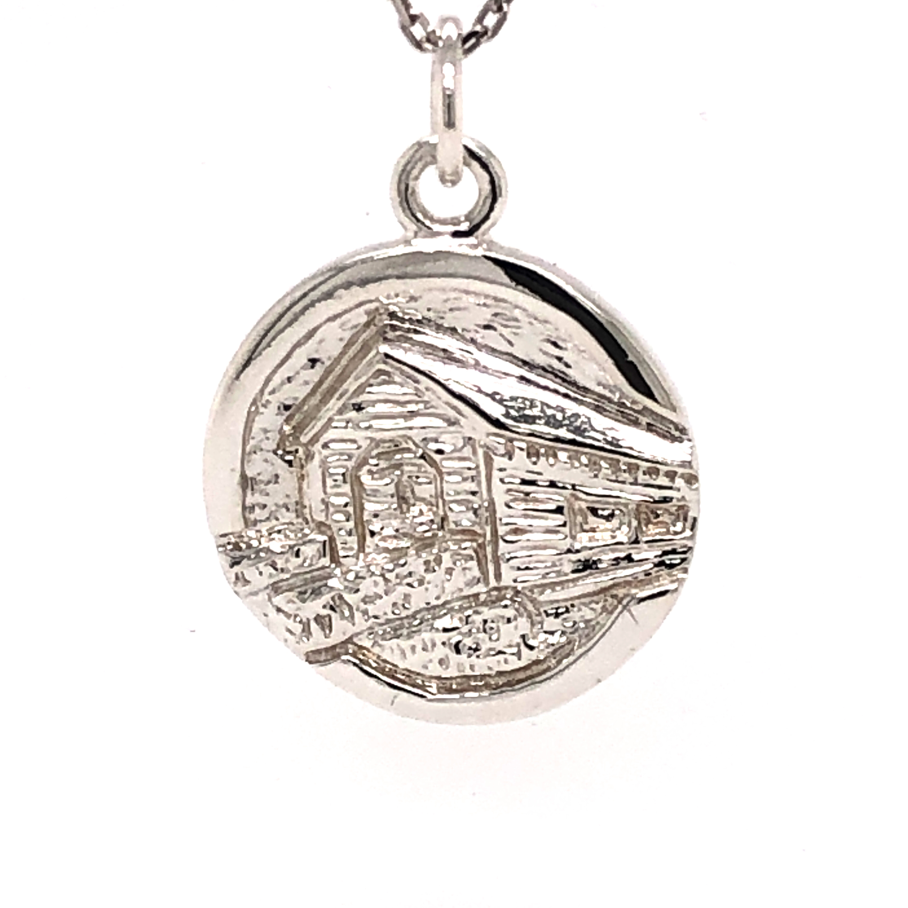 Sterling Silver Covered Bridge Charm