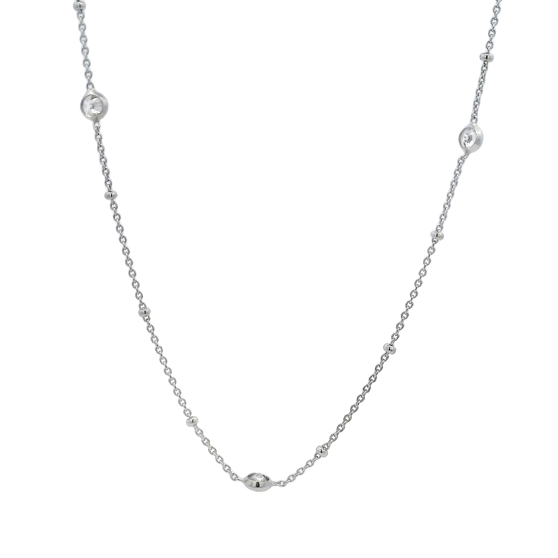 Sterling Silver Station Necklace