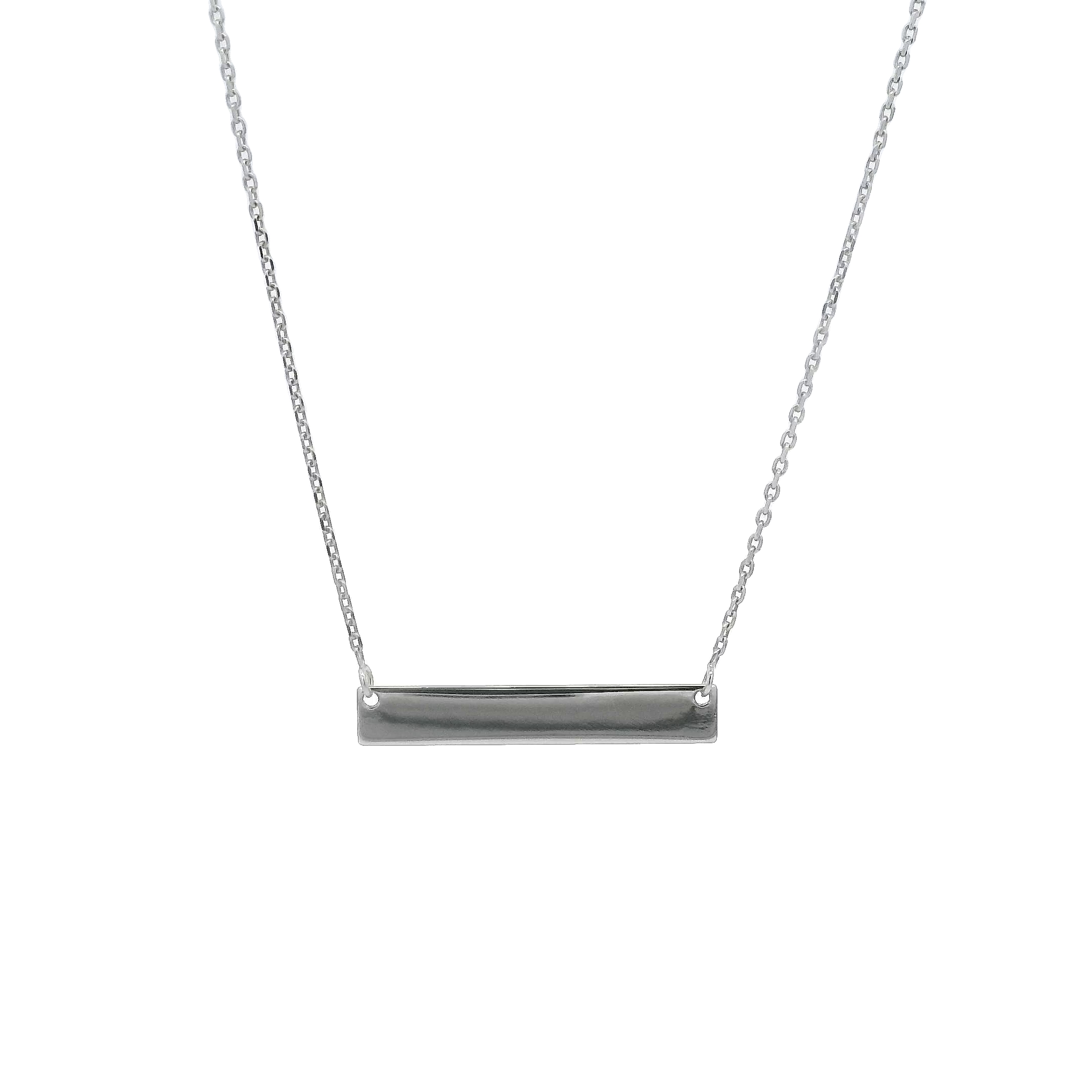 Sterling Silver Flat Bar Pendant