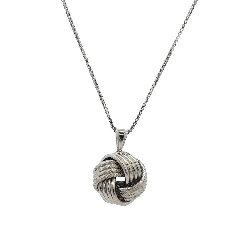 Sterling Silver Love Knot Pendant
