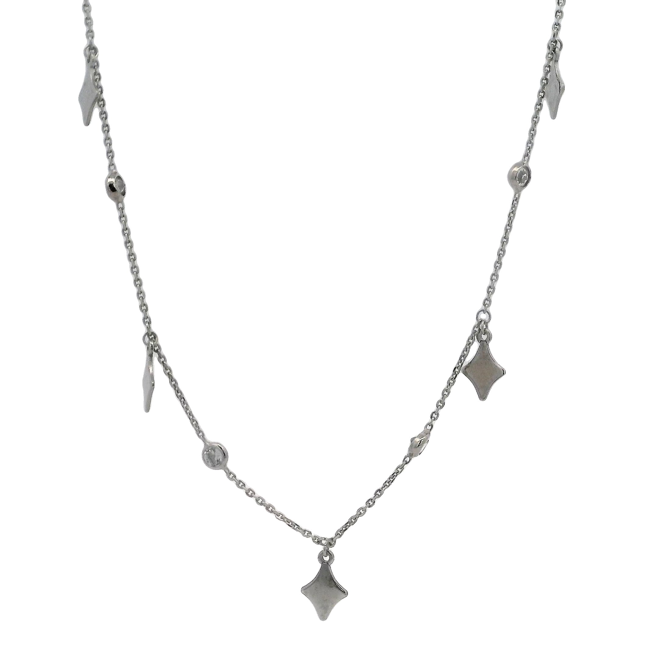 Sterling Silver Station Necklace