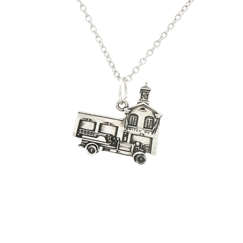 Sterling Silver United Steam Fire Engine Company No. 3 Firetruck