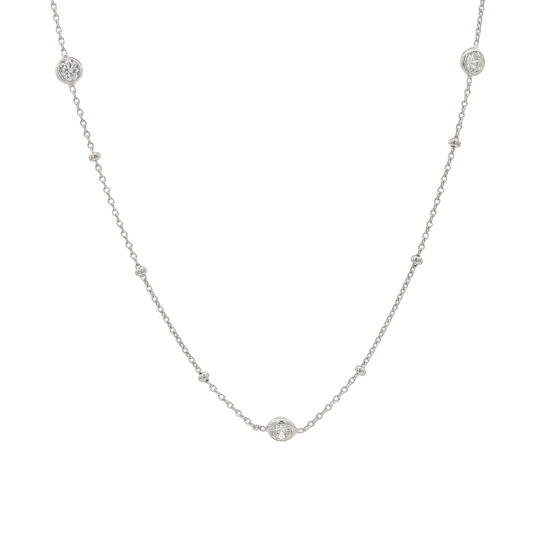 Sterling Silver Station Necklace