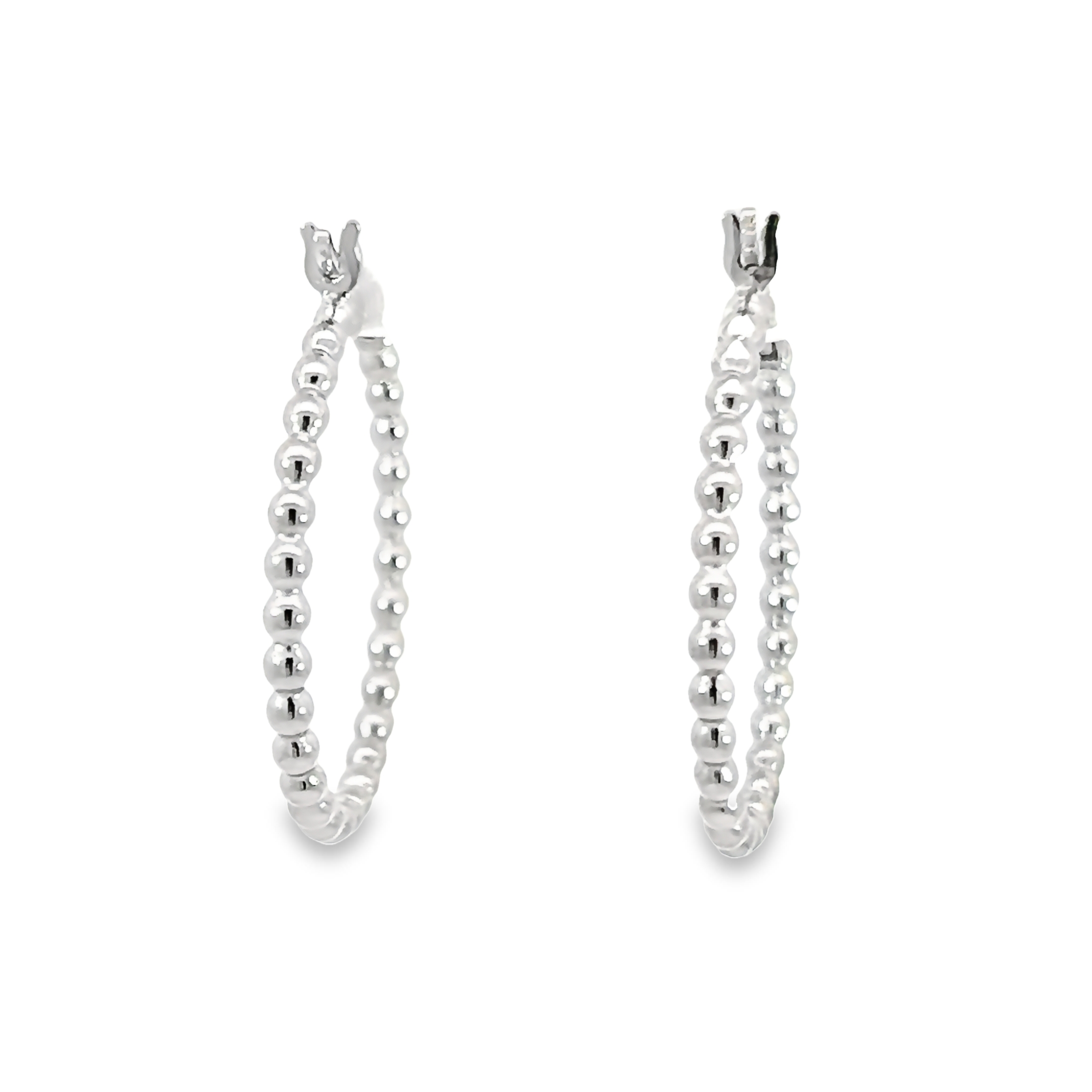 Sterling Silver Bubble Hoop Earrings