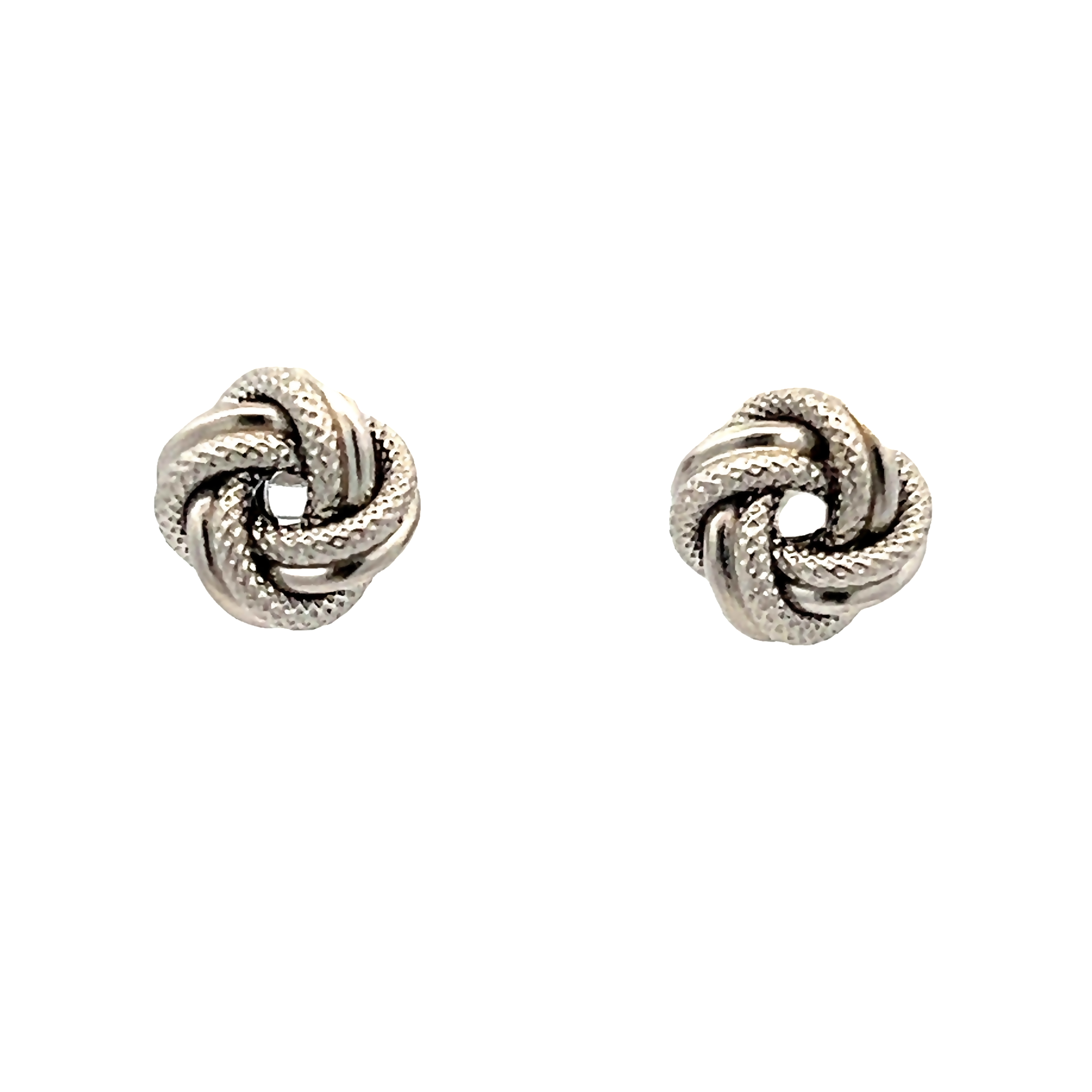 Silver Knot Stud Earrings