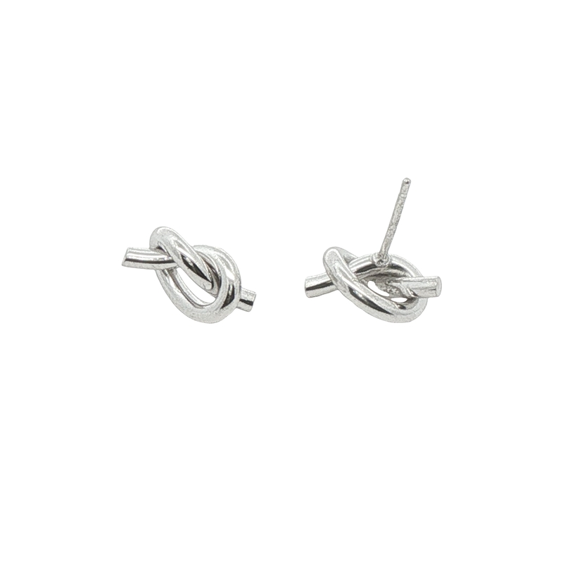 Sterling Silver Knot Stud Earrings