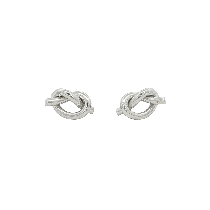 Sterling Silver Knot Stud Earrings