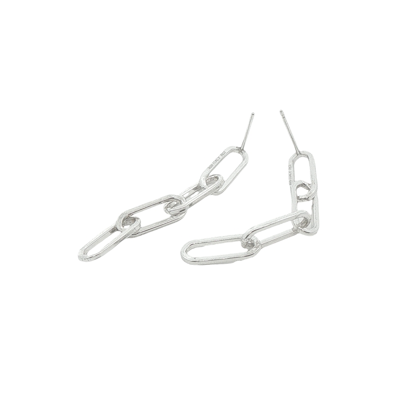 Sterling Silver Chain Link Earrings