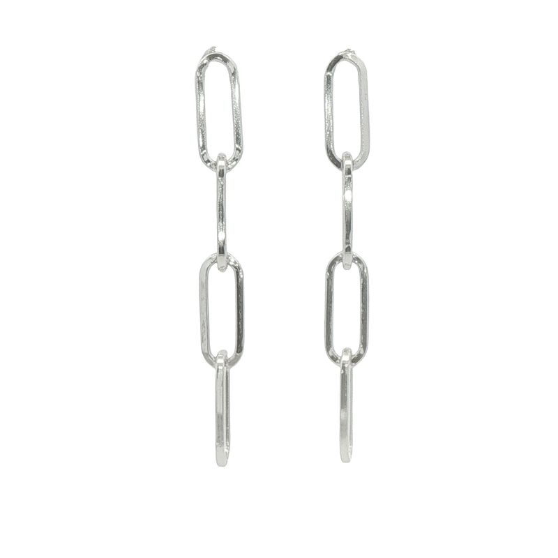 Sterling Silver Chain Link Earrings