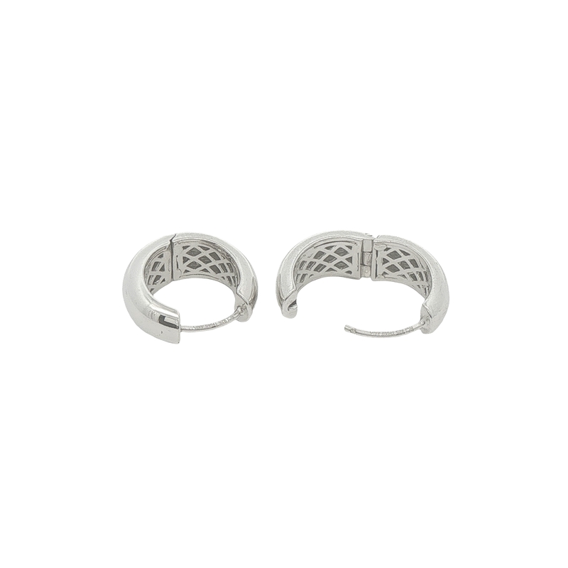Sterling Silver Tapered Hoop Earrings