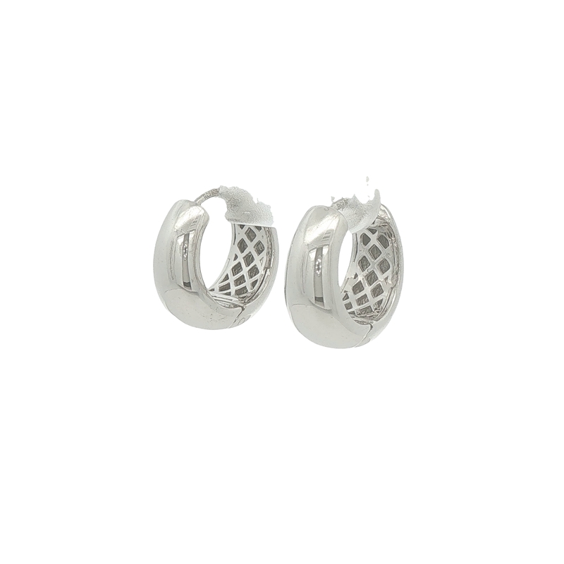 Sterling Silver Tapered Hoop Earrings