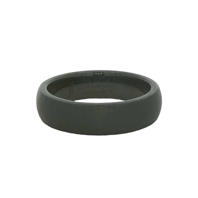 6mm Black Ceramic Wedding Band
