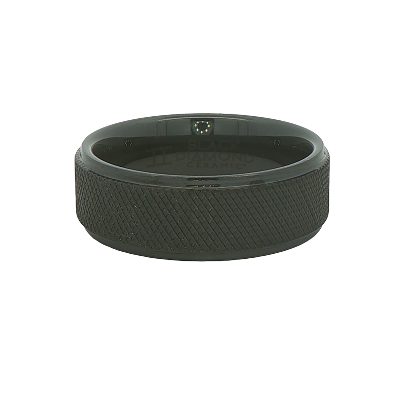 8mm Black Ceramic Wedding Band