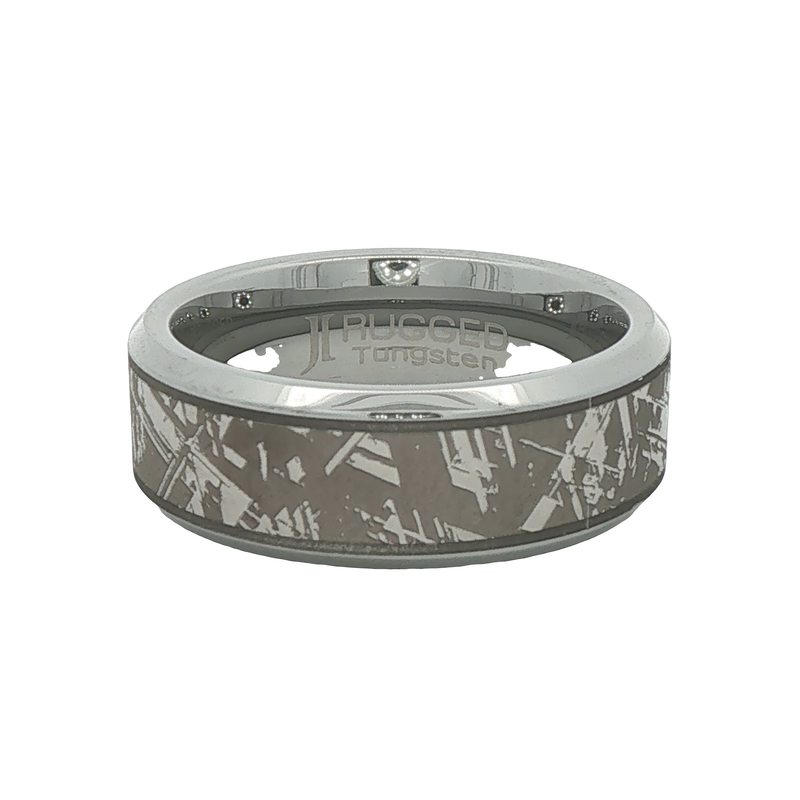 8mm Tungsten And Meteor Wedding Band