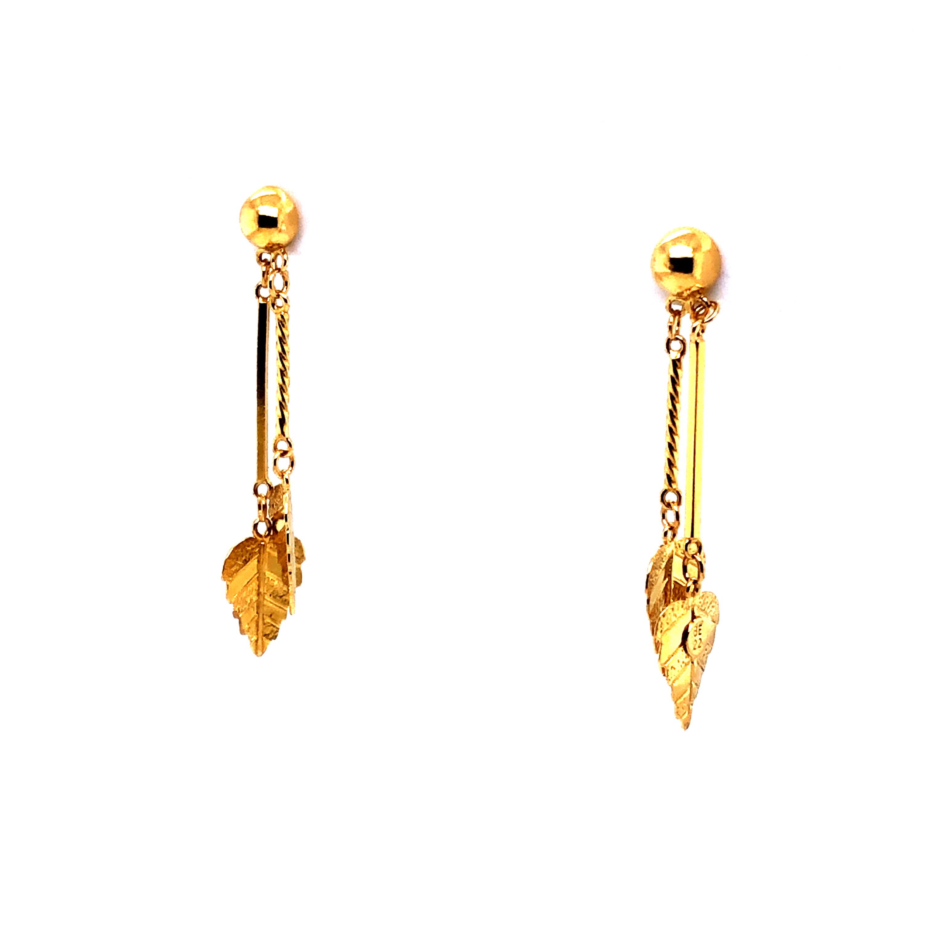 18k Yellow Gold Danlge Earrings