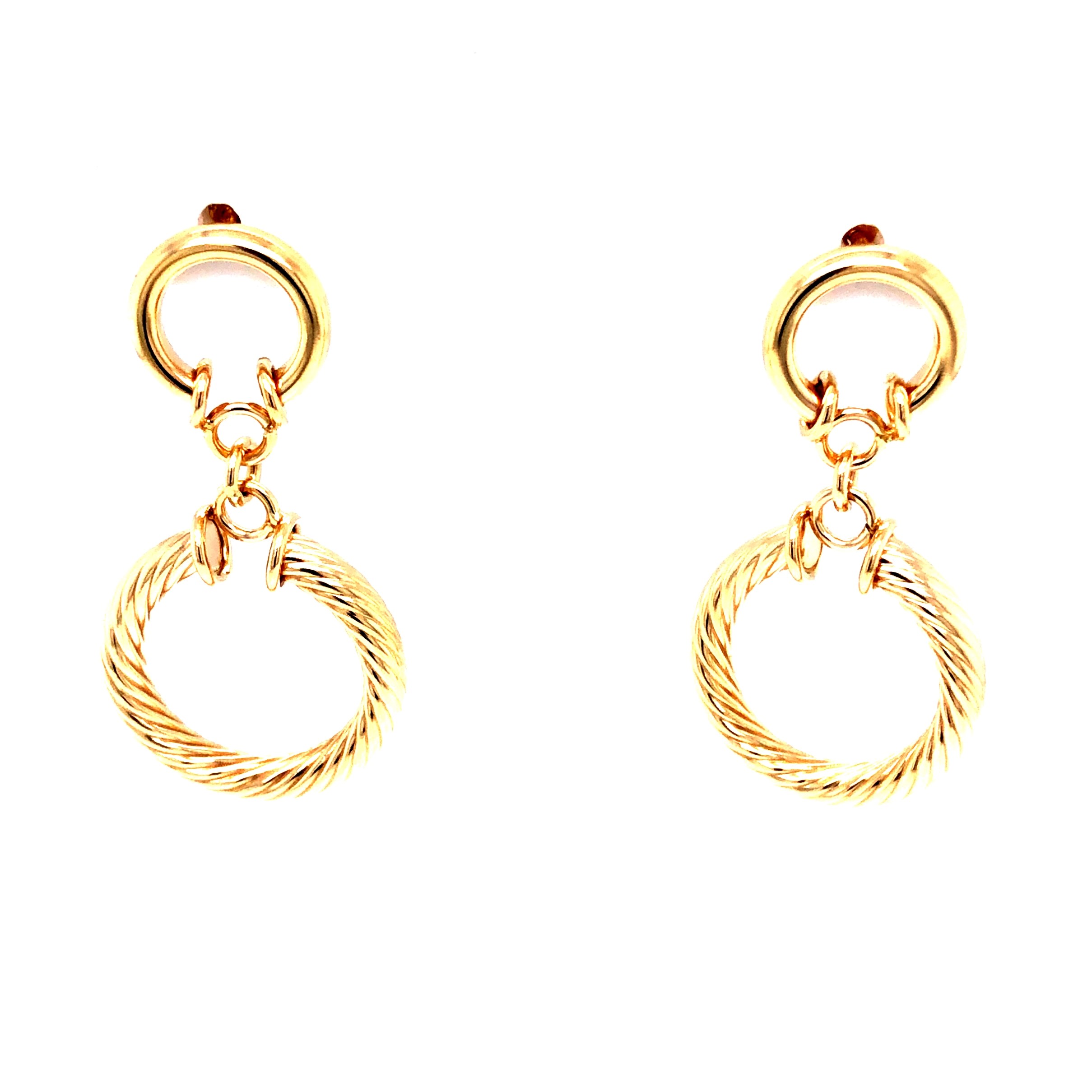 14k Yellow Gold Dangle Earrings