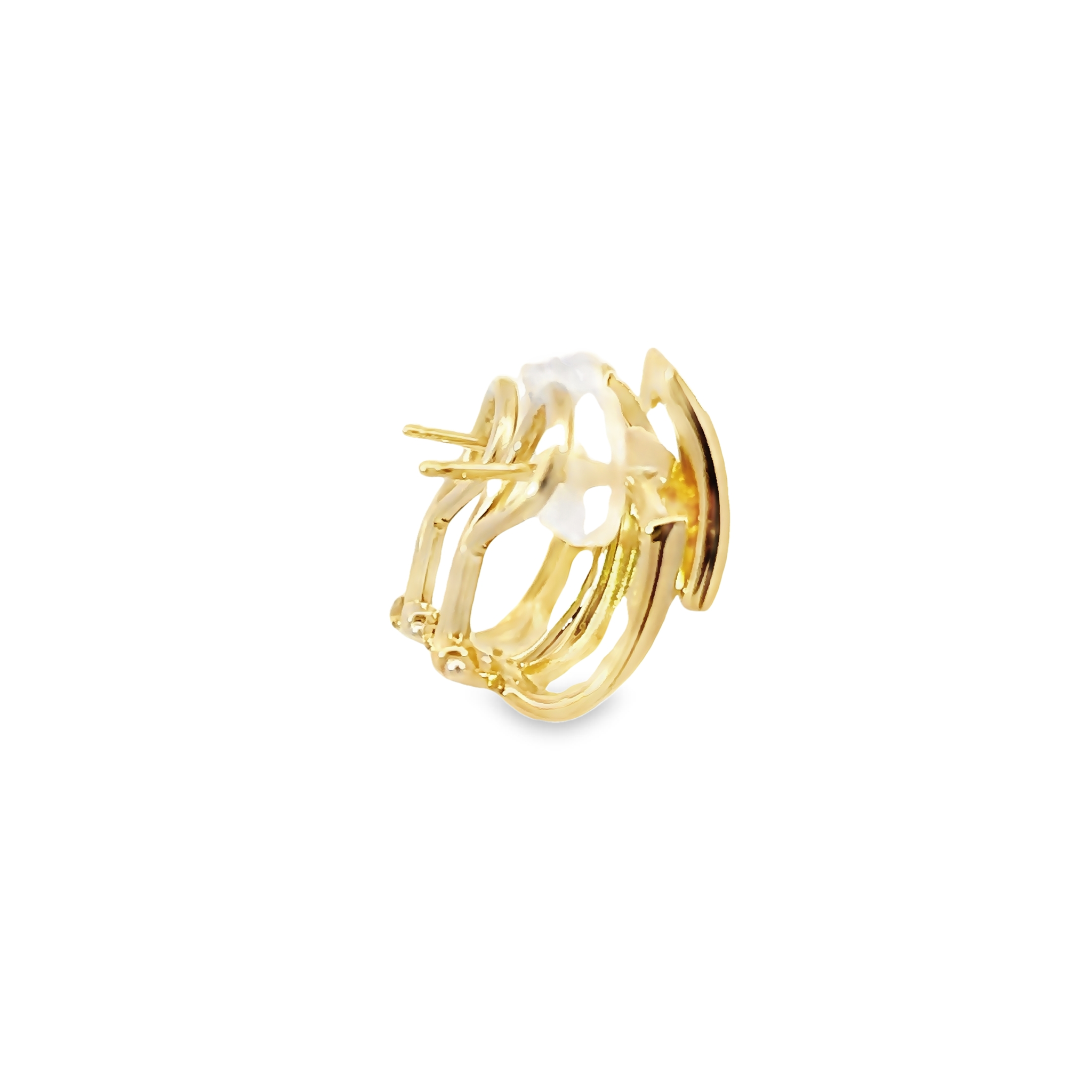 14k Yellow Gold Jacket Earrings