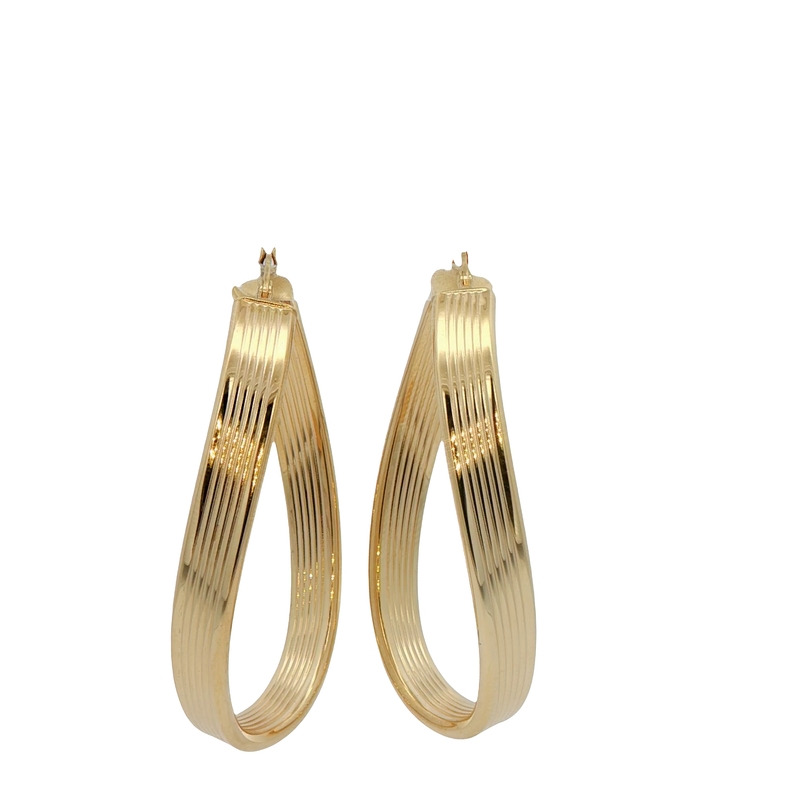 14k Yellow Gold Large Hoop Earrings