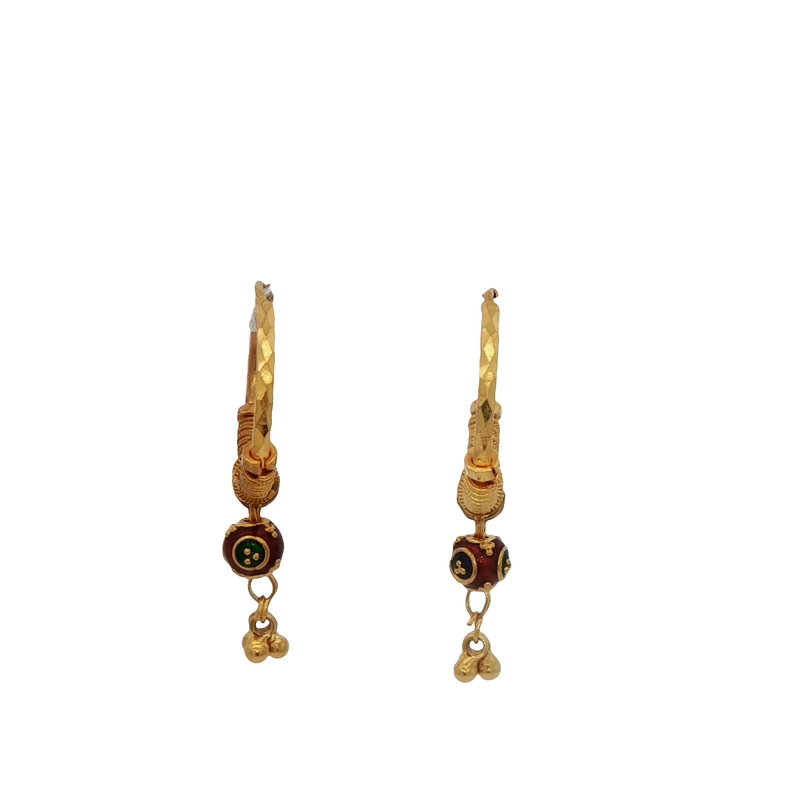 20k Yellow Gold Dangle Earrings