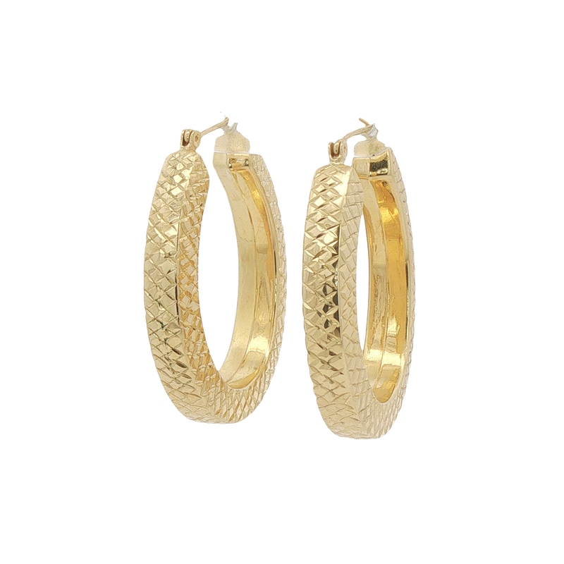 14k Yellow Gold Hoop Earrings