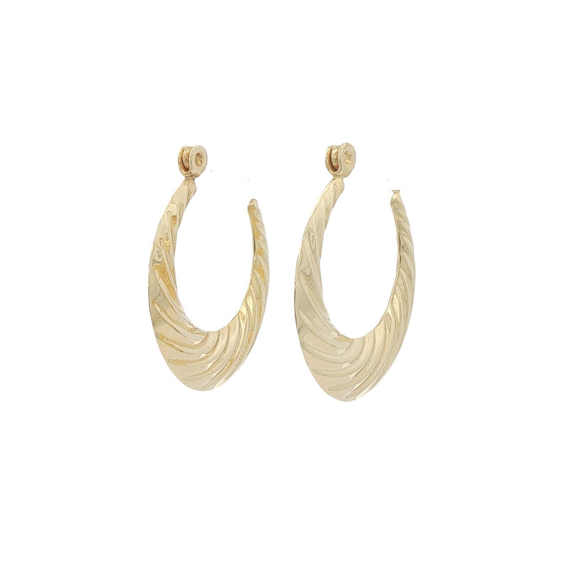 14k Yellow Gold Hoop Earrings