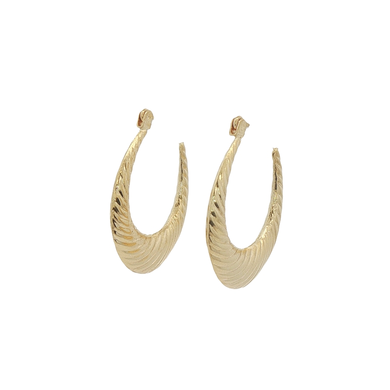14k Yellow Gold Hoop Earrings