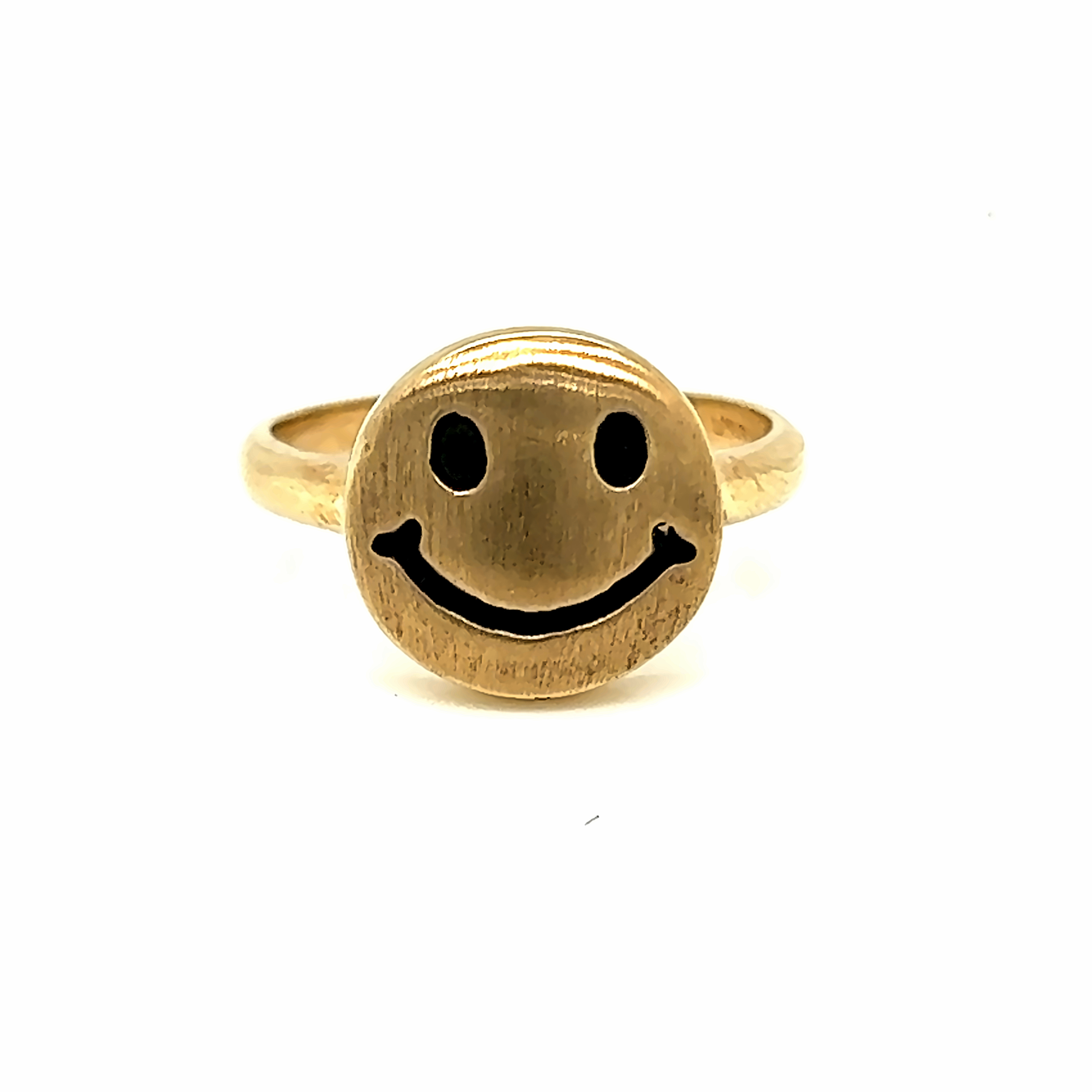 10k Yellow Gold Smiley Face Ring