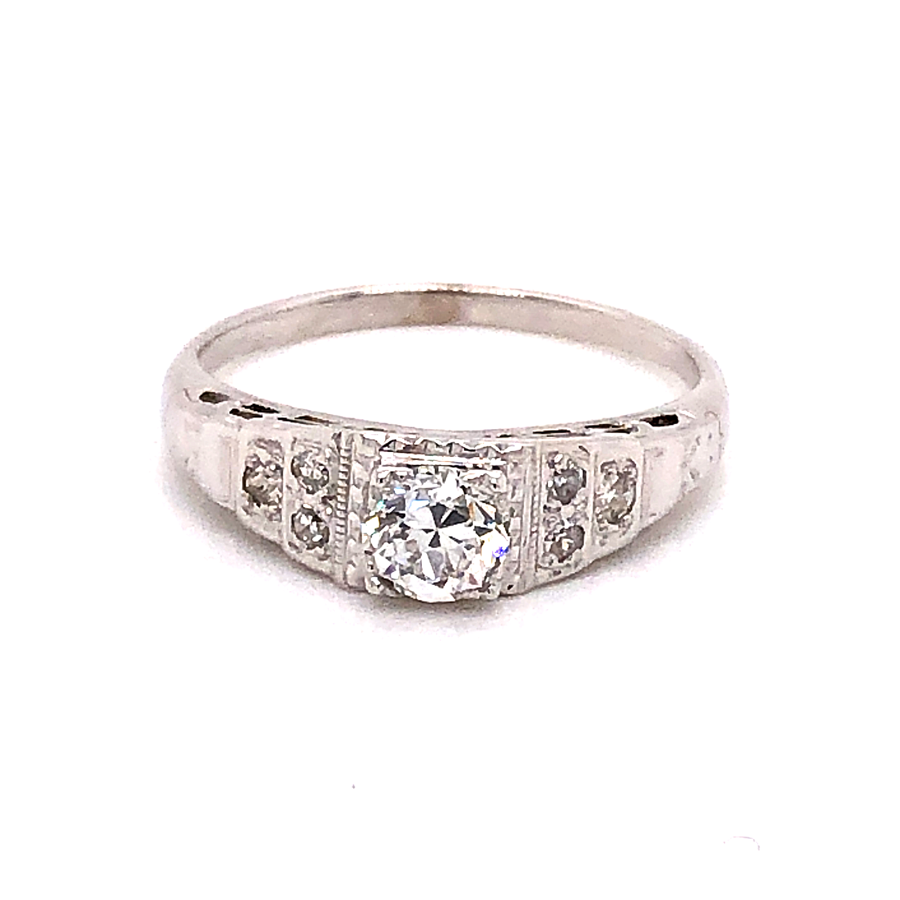 18k White Gold Engagement Ring