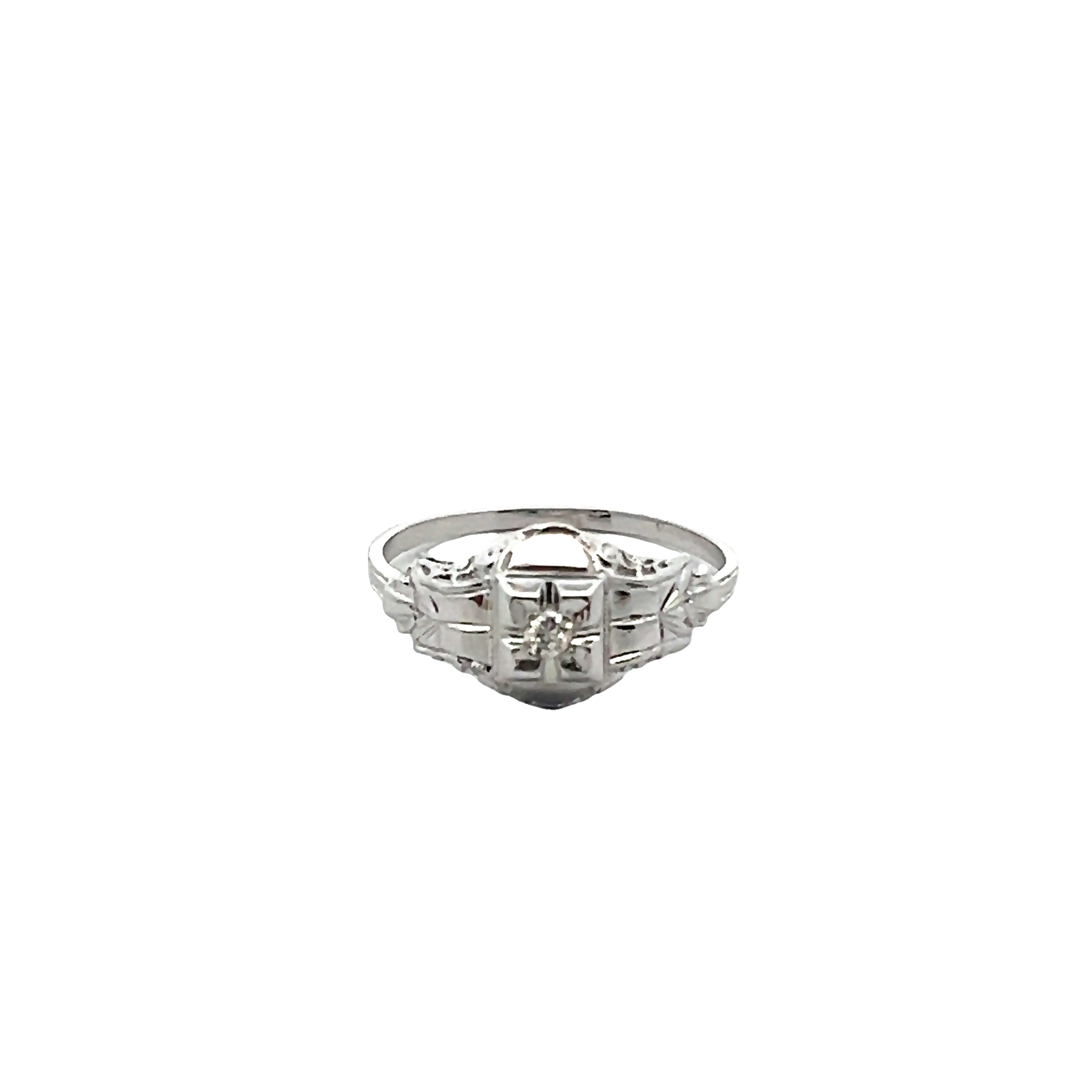 14k White Gold Diamond Ring