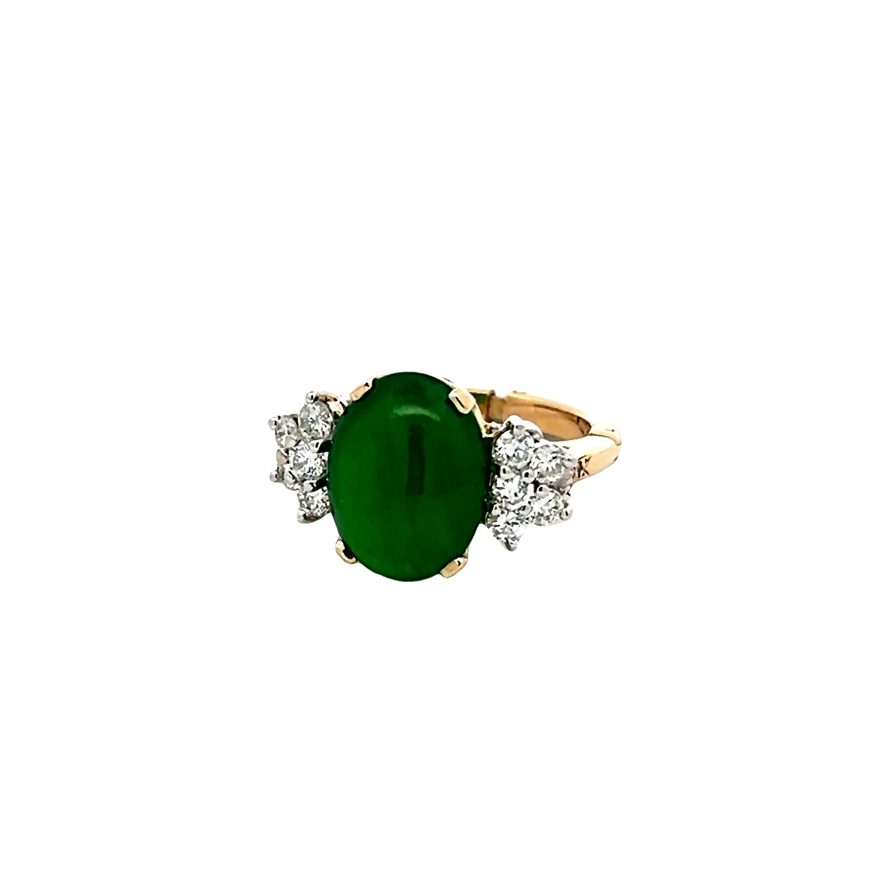 14k Gold Jade Ring