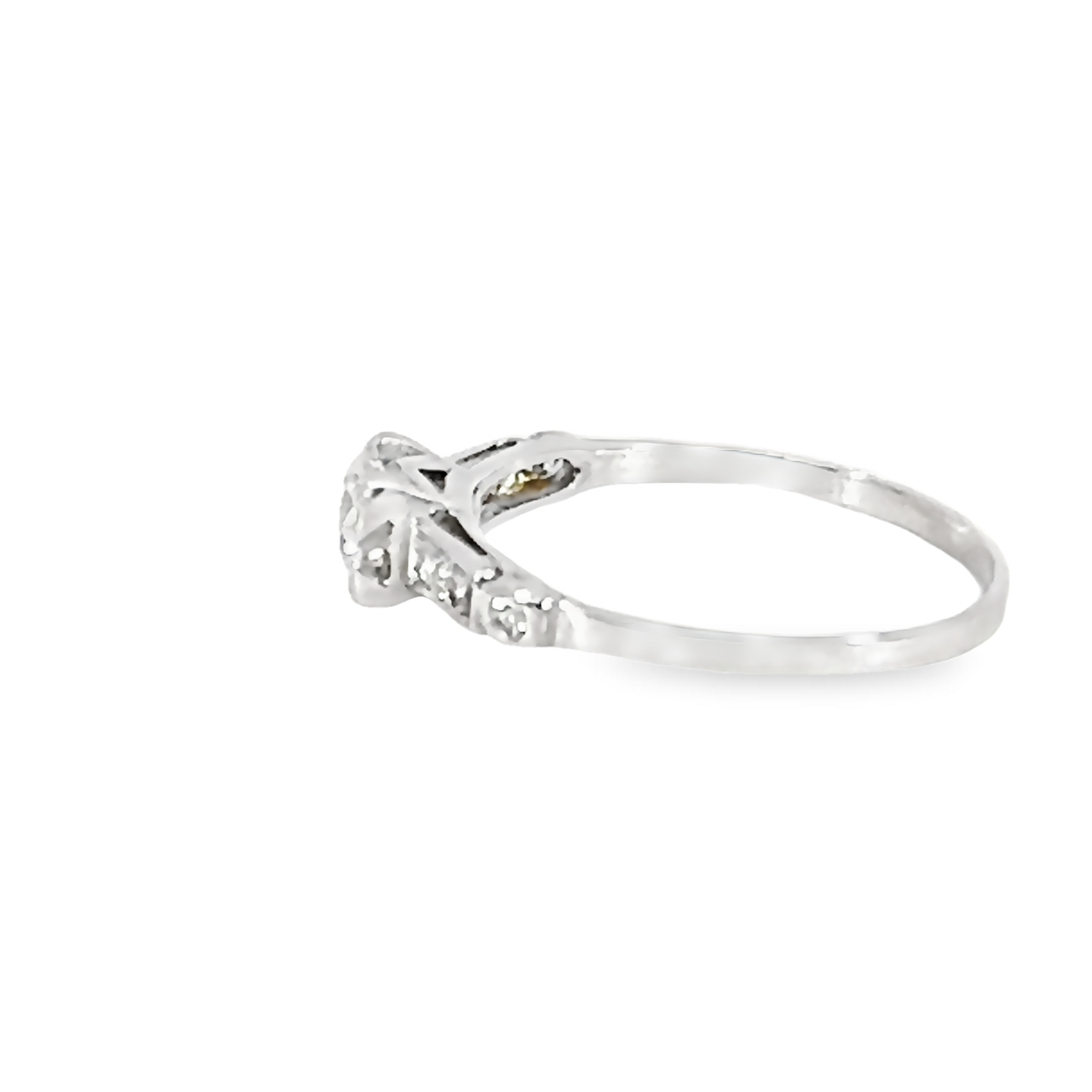 Platinum Diamond Engagement Ring With Side Accents