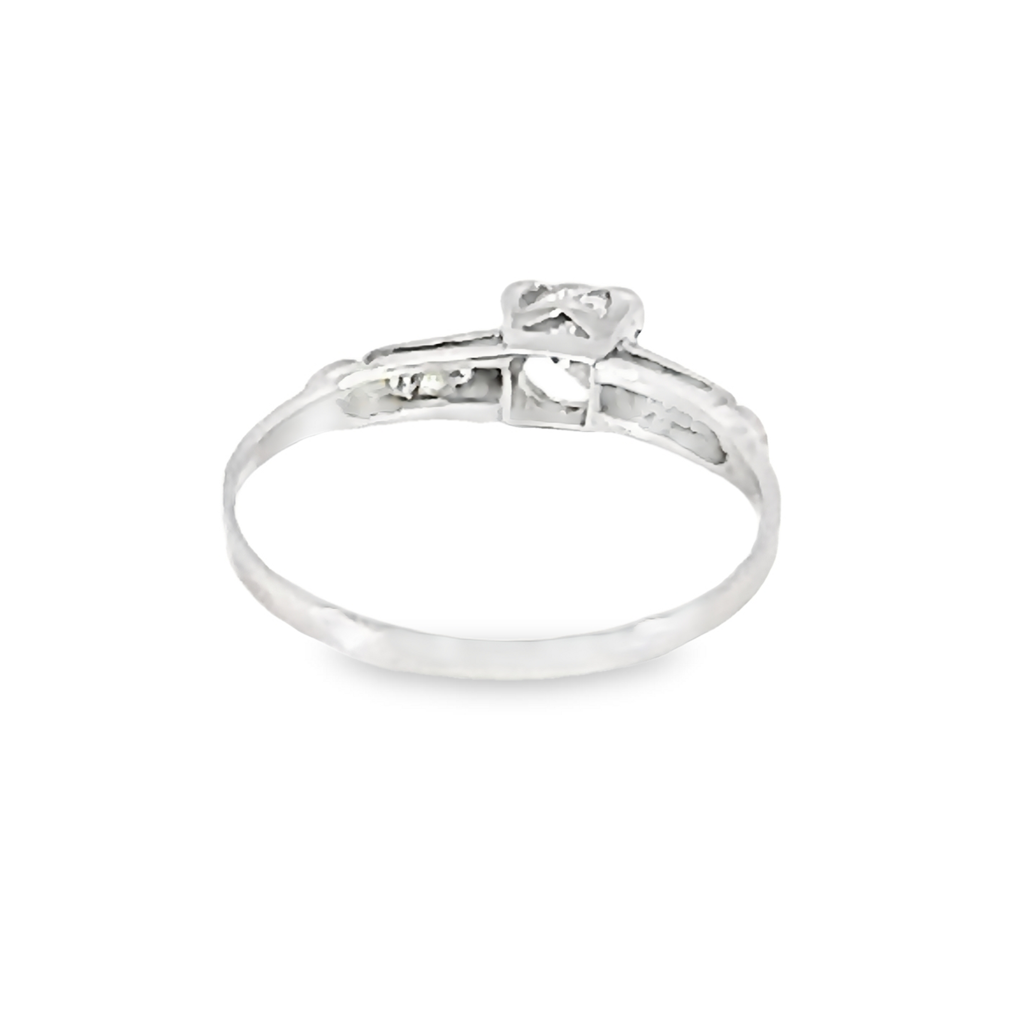 Platinum Diamond Engagement Ring With Side Accents
