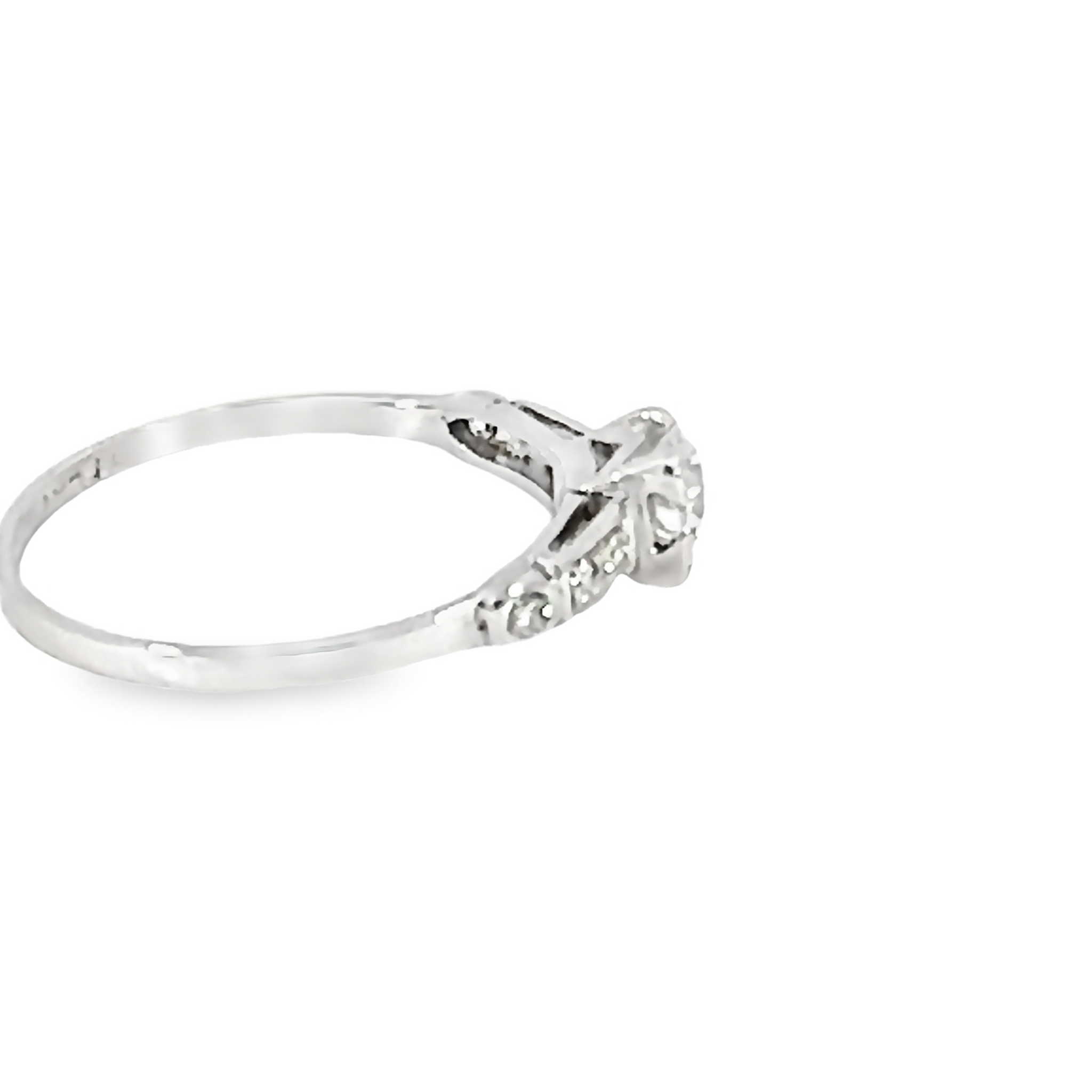 Platinum Diamond Engagement Ring With Side Accents