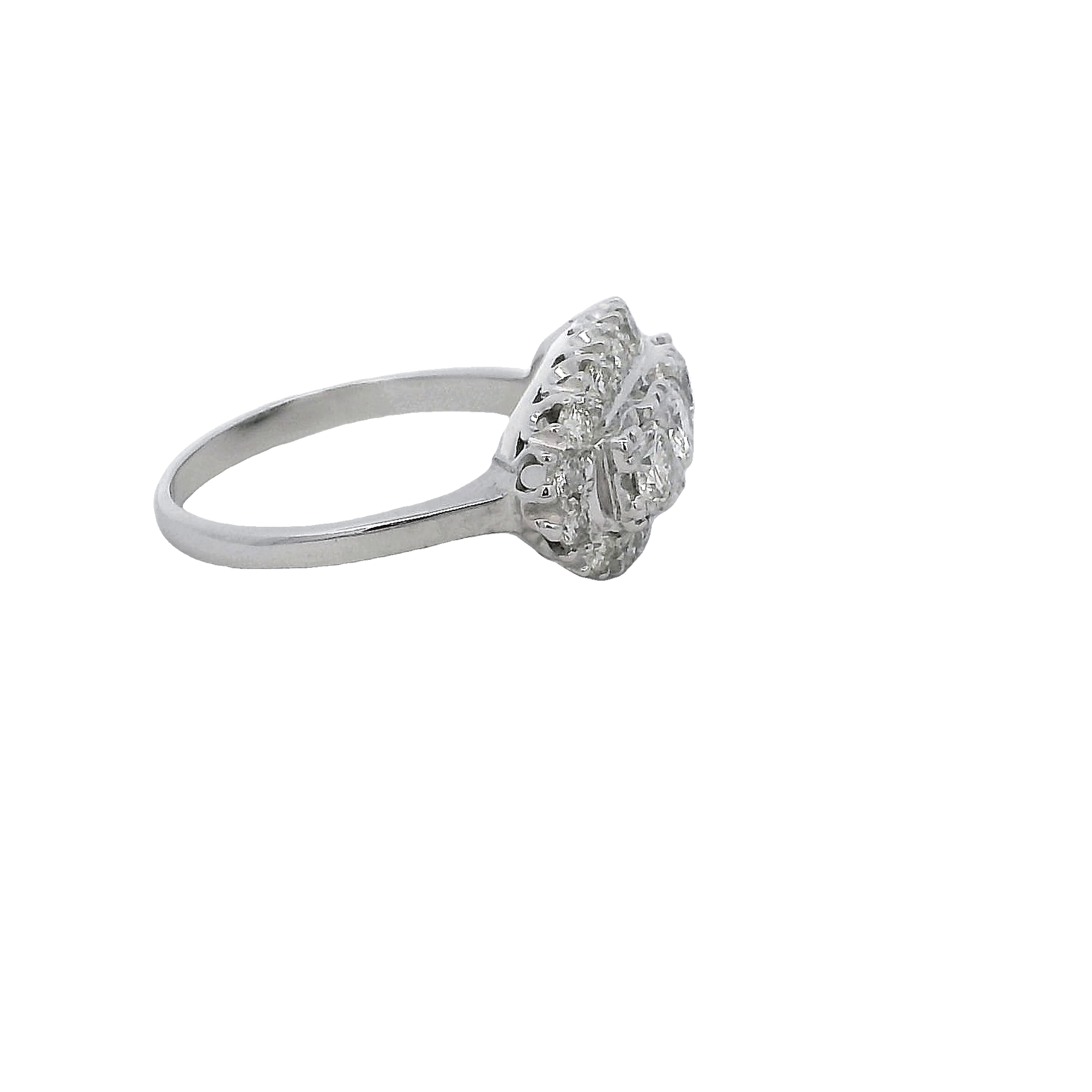 14k White Gold Diamond Estate Ring