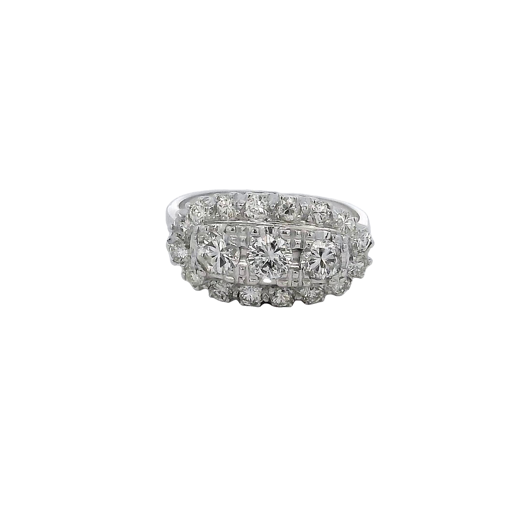 14k White Gold Diamond Estate Ring