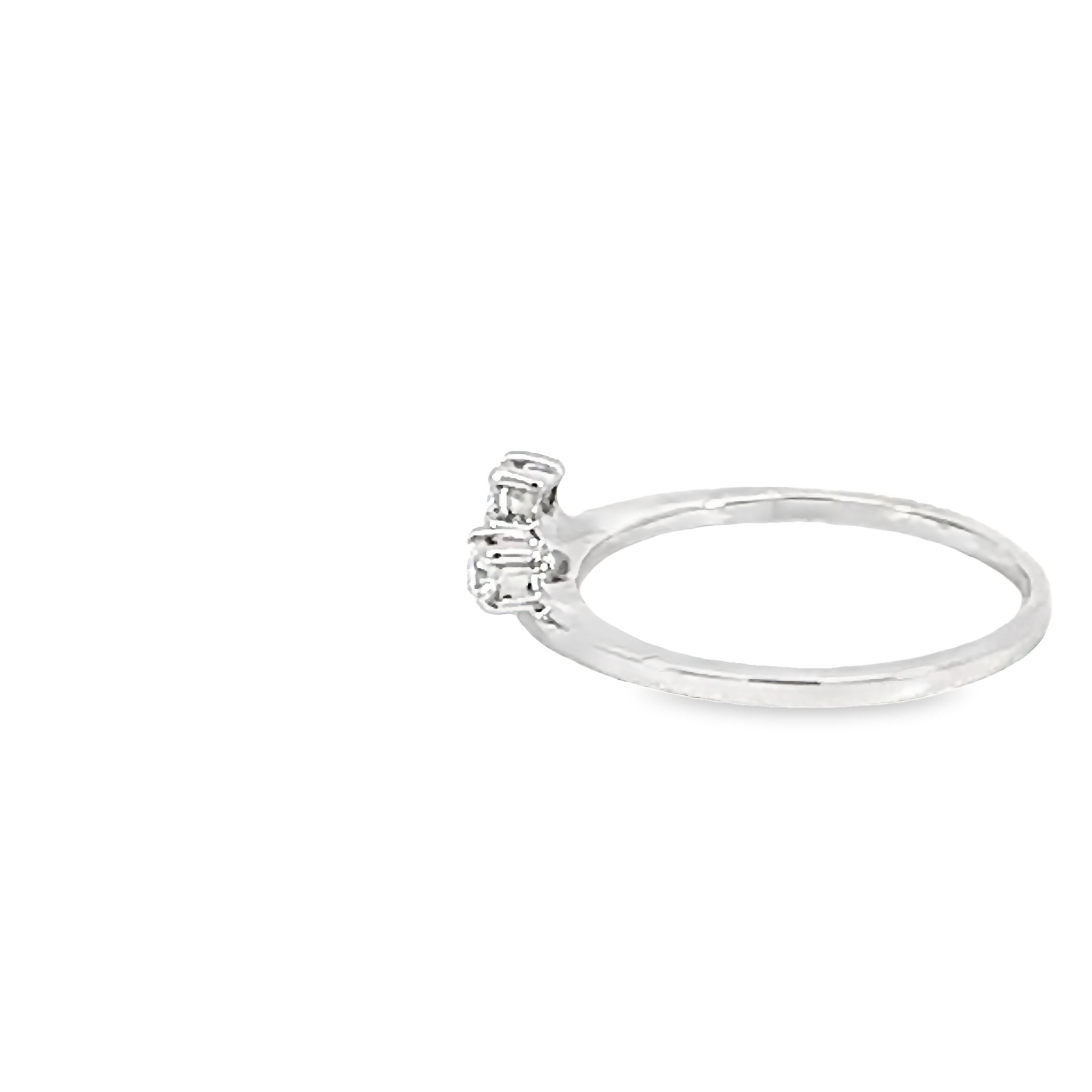 14k White Gold Diamond Ring Wrap