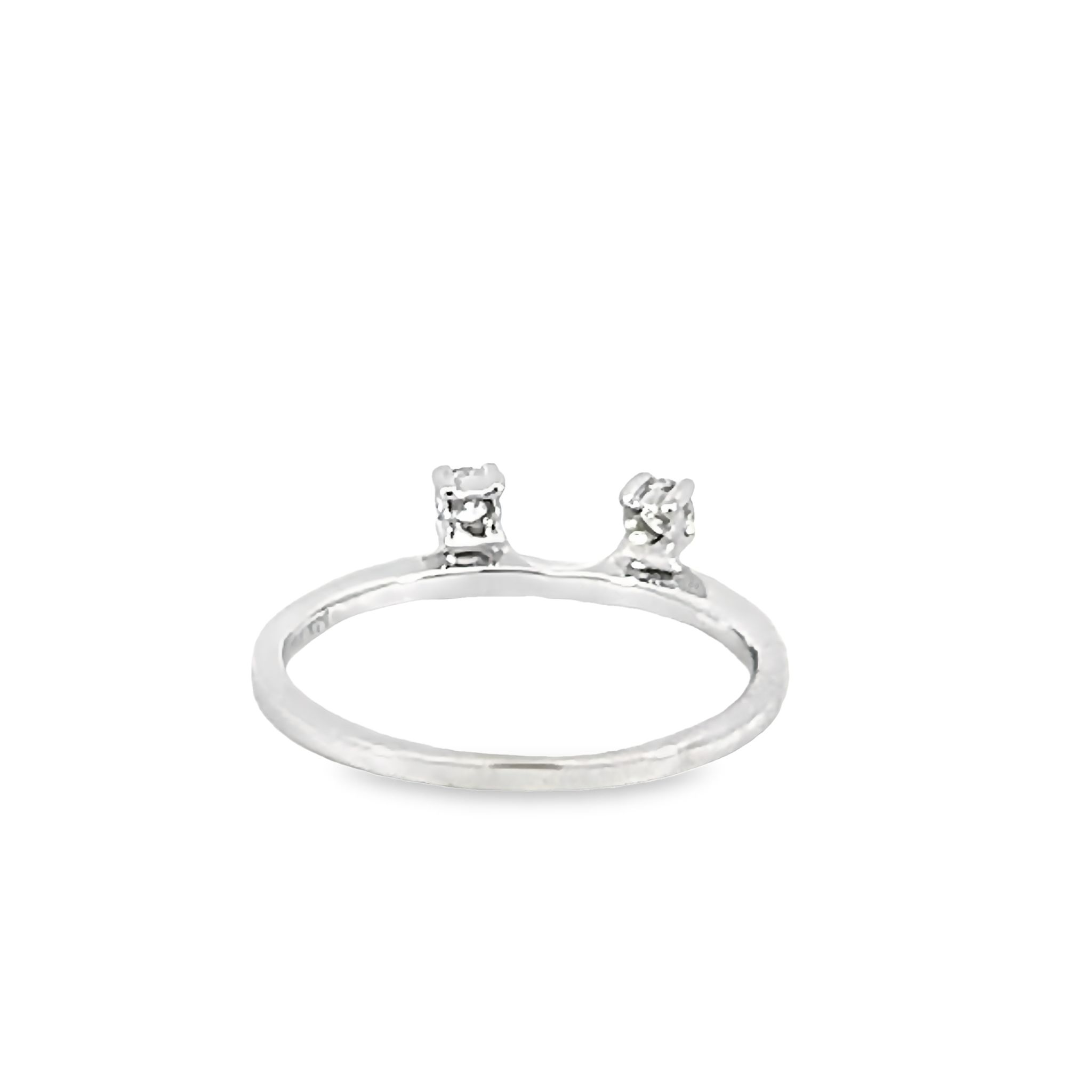 14k White Gold Diamond Ring Wrap
